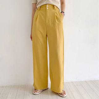 Colored Wide-fit Dress Pants