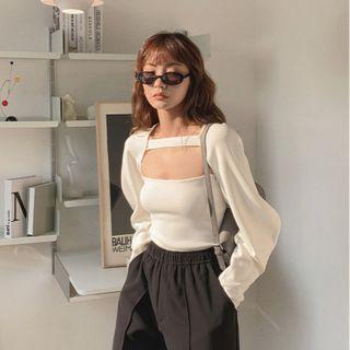 Set: Cropped Sweater + Tube Top