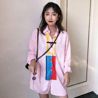 Print Shirt Pink - One Size