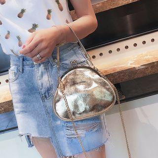 Kiss Lock Metallic Crossbody Bag