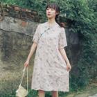 Traditional Chinese Short-sleeve Linen Dress