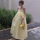 Spaghetti Strap Textured A-line Dress