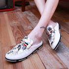 Backless Printed Loafers