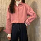 Plaid Shirt / Long-sleeve Turtle Neck Top