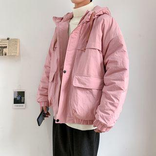 Plain Cargo Zipped Hooded Jacket