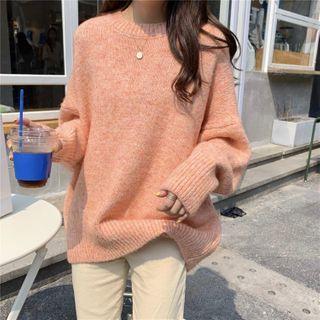 Round-neck Oversized Long-sleeve Sweater