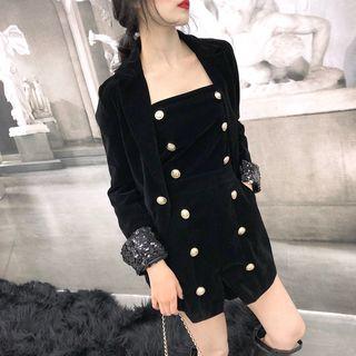 Sequined Jacket / Buttoned Playsuit
