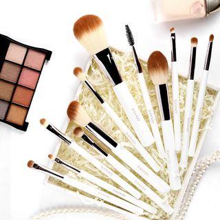 Set Of 12: Makeup Brush Set Of 12 - White - One Size