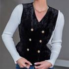 Double-breasted Peplum Vest