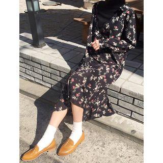 Mock Two-piece A-line Long Dress