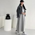 Drop-shoulder Maxi T-shirt Dress