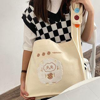 Sheep Embroidered Crossbody Bag