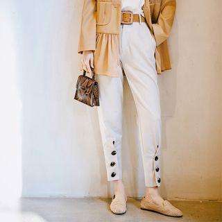 Buttoned Cuff Dress Pants