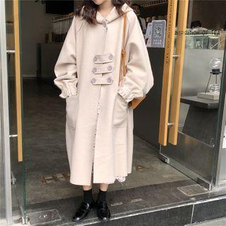 Puff-sleeve Loose-fit Coat