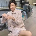 Set: Tweed Jacket + Strappy Mini A-line Dress