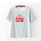Print Short-sleeve Striped T-shirt