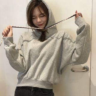 Lettering Hoodie Melange Gray - One Size