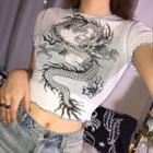 Dragon Short-sleeve Crop T-shirt