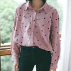 Loose-fit Dotted Print Blouse