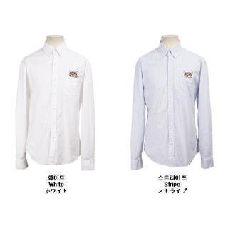 Cat Embroidered Long-sleeve Shirt