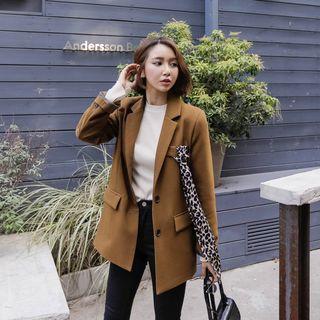 Single-breasted Jacket With Tie