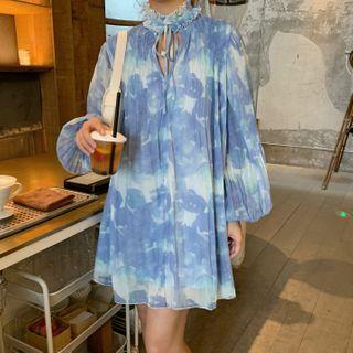 Tie-dyed Blouse Blue - One Size