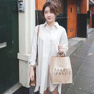 Pocket-front Dip-back Shirtdress