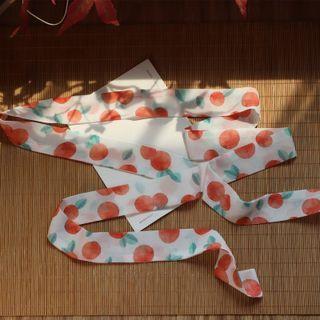 Fruit Print Hair Tie Tangerine - One Size