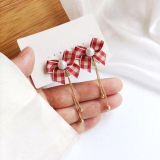 Sterling Silver Bow Ear Stud / Clip On Earring