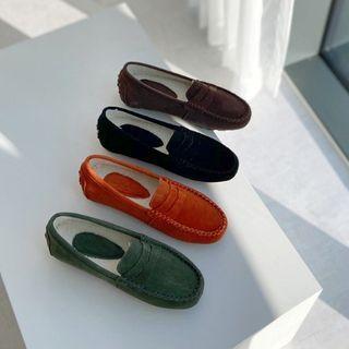 Cowhide Winter Driving Penny Loafers