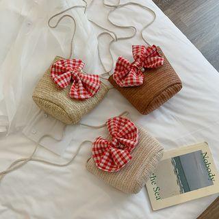 Woven Ribbon Bucket Bag