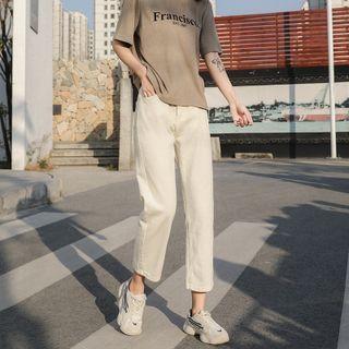 Cropped Straight Leg Pants (various Designs)