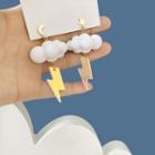 Cloud Asymmetrical Acrylic Dangle Earring