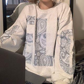 Paisley Lettering Sweatshirt