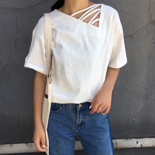 Short-sleeve Lattice T-shirt