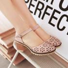 Perforated Closed Toe Sandals