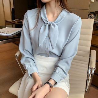 Tie-knot Chiffon Shirt