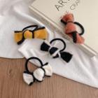 Two-tone Bow Faux Fur Hair Tie