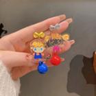 Cartoon Drop Earring 1 Pair - Blue & Red - One Size