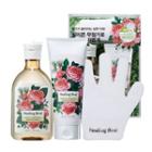 Healing Bird - Botanical Hair Set (rose & Cedarwood): Shampoo 300ml + Conditioner 200ml + Quick-dry Glove 1pc 3pcs