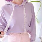 Lace-trim Oversized Hoodie
