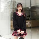 Bishop-sleeve Loose-fit Cardigan