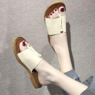 Split Toe Slide Sandals