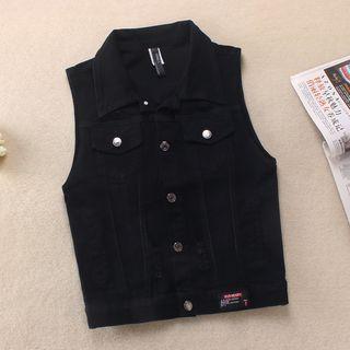 Sleeveless Denim Tank Top