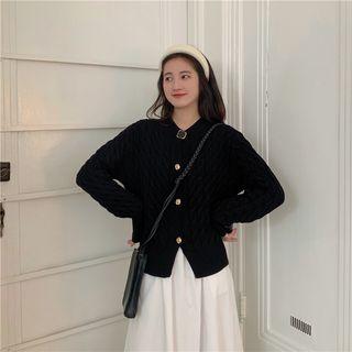 Plain Cable Knit Cardigan / Plain Skirt