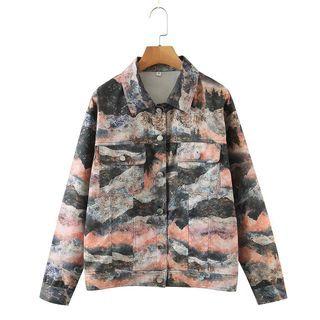 Tie-dye Cargo Shirt Jacket