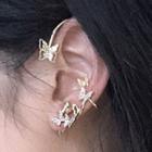 Alloy Butterfly Earring Single - 0724a - Gold - One Size