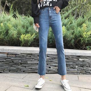Jeans High-waist Sheath Cropped Pants
