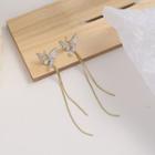 Sterling Silver Butterfly Earring 1 Pair - 925 Silver - Gold - One Size