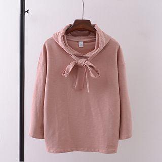 3/4-sleeve Hooded T-shirt